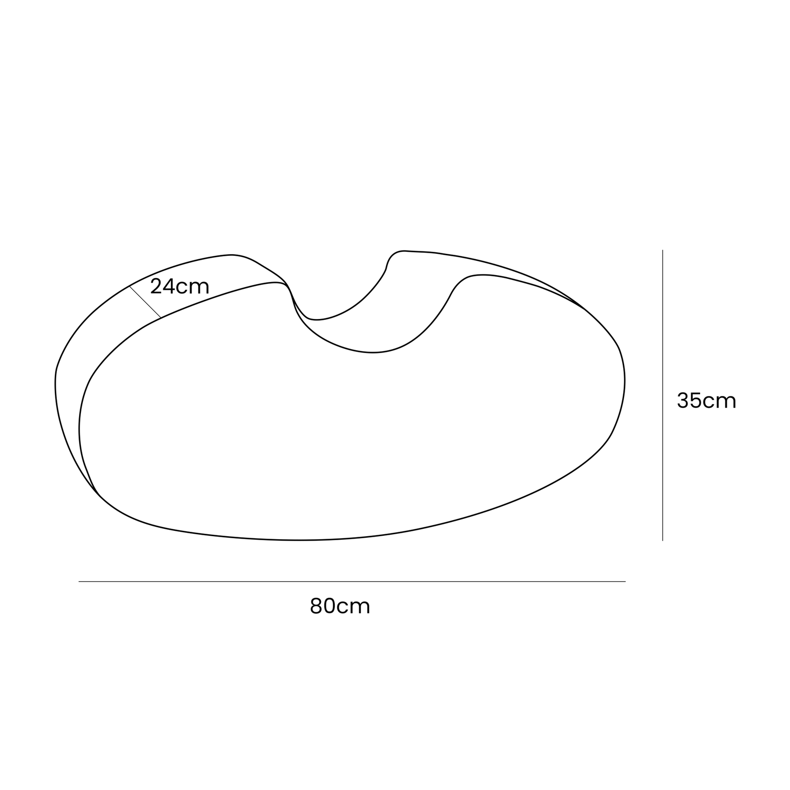 Forma de frijol - Lazo blanco | Motricidade Tinitto – Fabricación europea