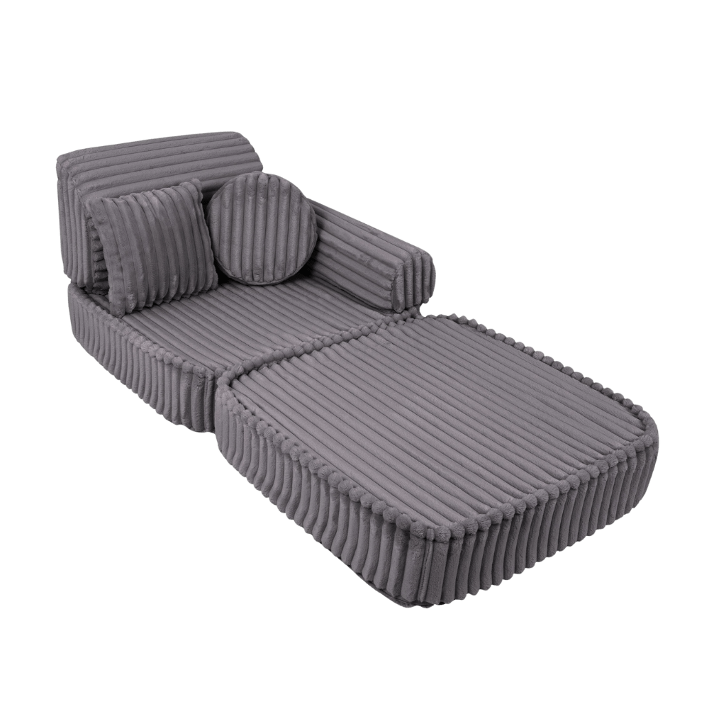 Sofá Modular Médio Infantil - Churros Jurassic Cinza em | Decoração Tinitto – Fabricação europeia