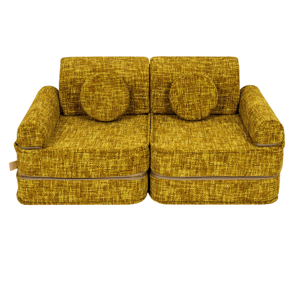 Sofá Modular Médio para Crianças - Tangle Honey Mustard em | Decoração Tinitto – Fabricação europeia