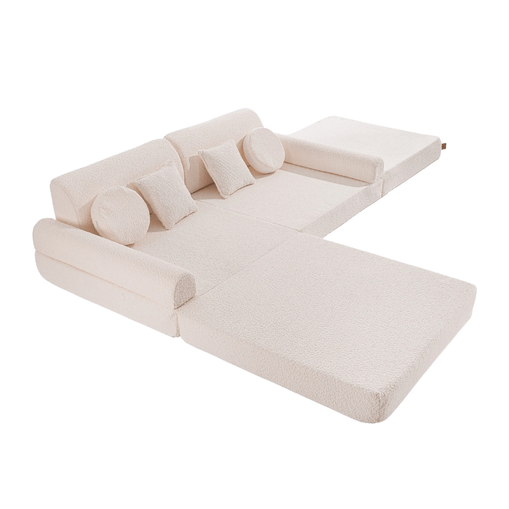 Canapé Modulable Enfant 8 Pièces "Bouclé" – MeowBaby - Blanc en | Decoração Tinitto – Fabrication européenne