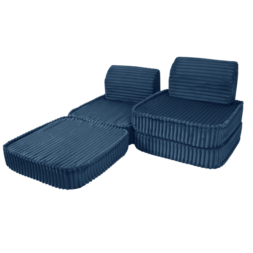 Canapé Modulable Enfant "Basic" 4 Pièces Churros – MeowBaby - Bleu en | Conforto Tinitto – Fabrication européenne