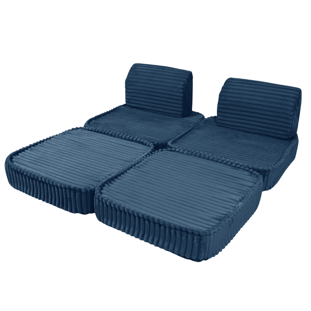 Canapé Modulable Enfant "Basic" 4 Pièces Churros – MeowBaby - Bleu en | Conforto Tinitto – Fabrication européenne