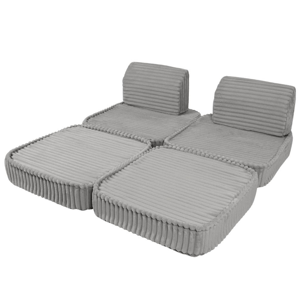 Canapé Modulable Enfant "Basic" 4 Pièces Churros – MeowBaby - Gris lune en | Conforto Tinitto – Fabrication européenne