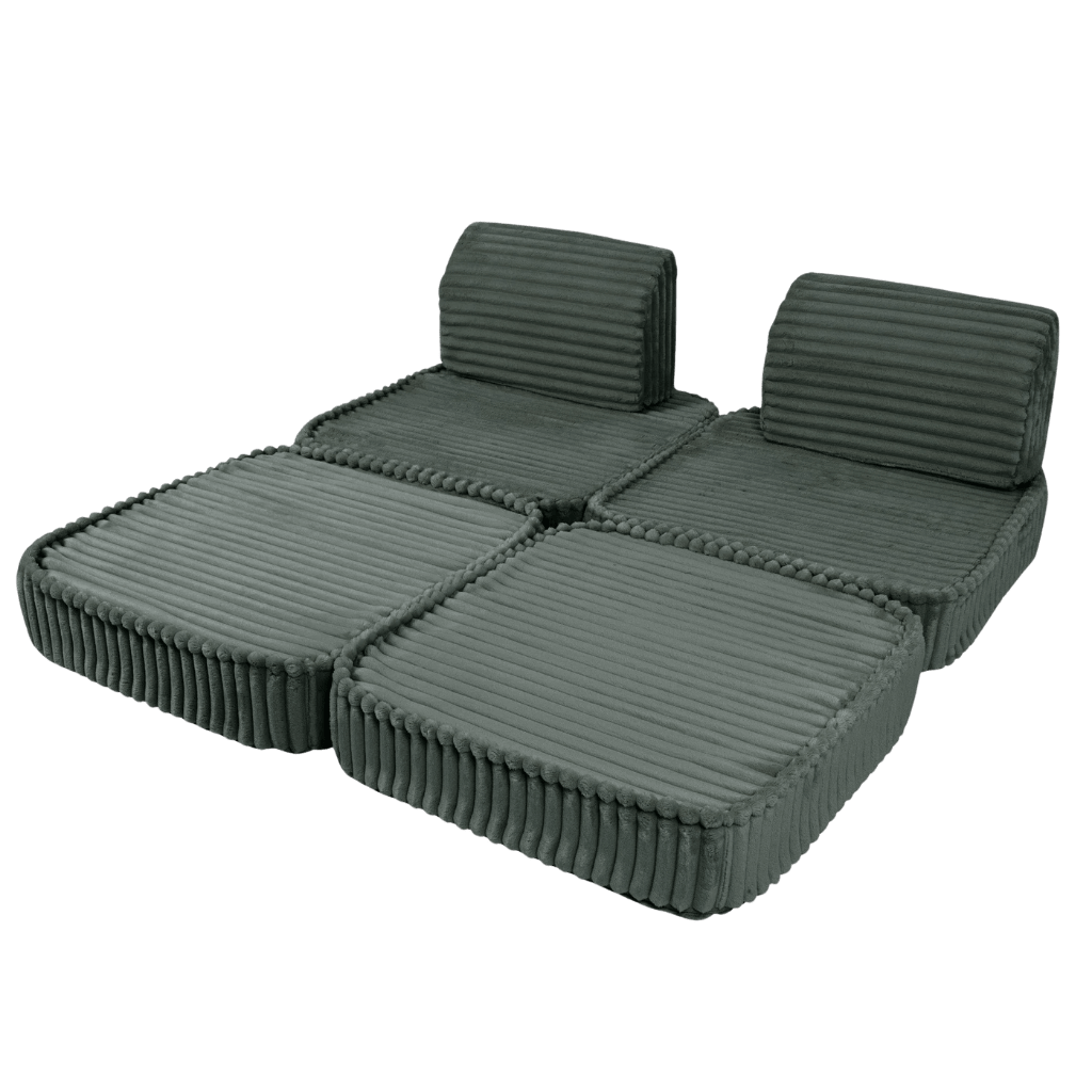 Canapé Modulable Enfant "Basic" 4 Pièces Churros – MeowBaby - Vert forêt en | Conforto Tinitto – Fabrication européenne