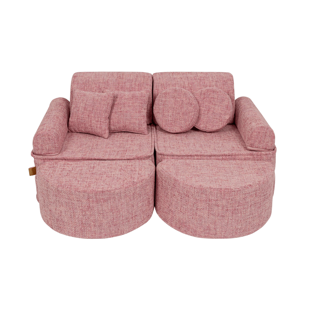 Sofá Modular Infantil Mediano - Tangle Bubblegum Pink | Decoración Tinitto – Fabricación europea