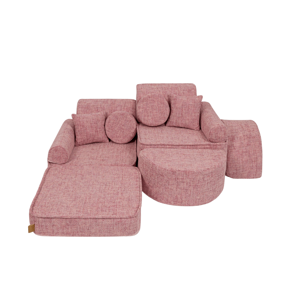 Sofá Modular Infantil Mediano - Tangle Bubblegum Pink | Decoración Tinitto – Fabricación europea