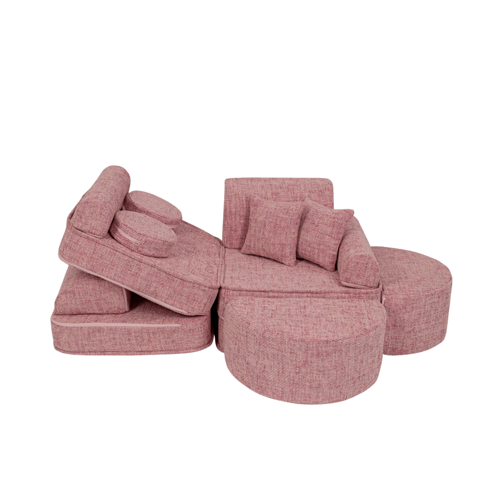 Sofá Modular Infantil Mediano - Tangle Bubblegum Pink | Decoración Tinitto – Fabricación europea