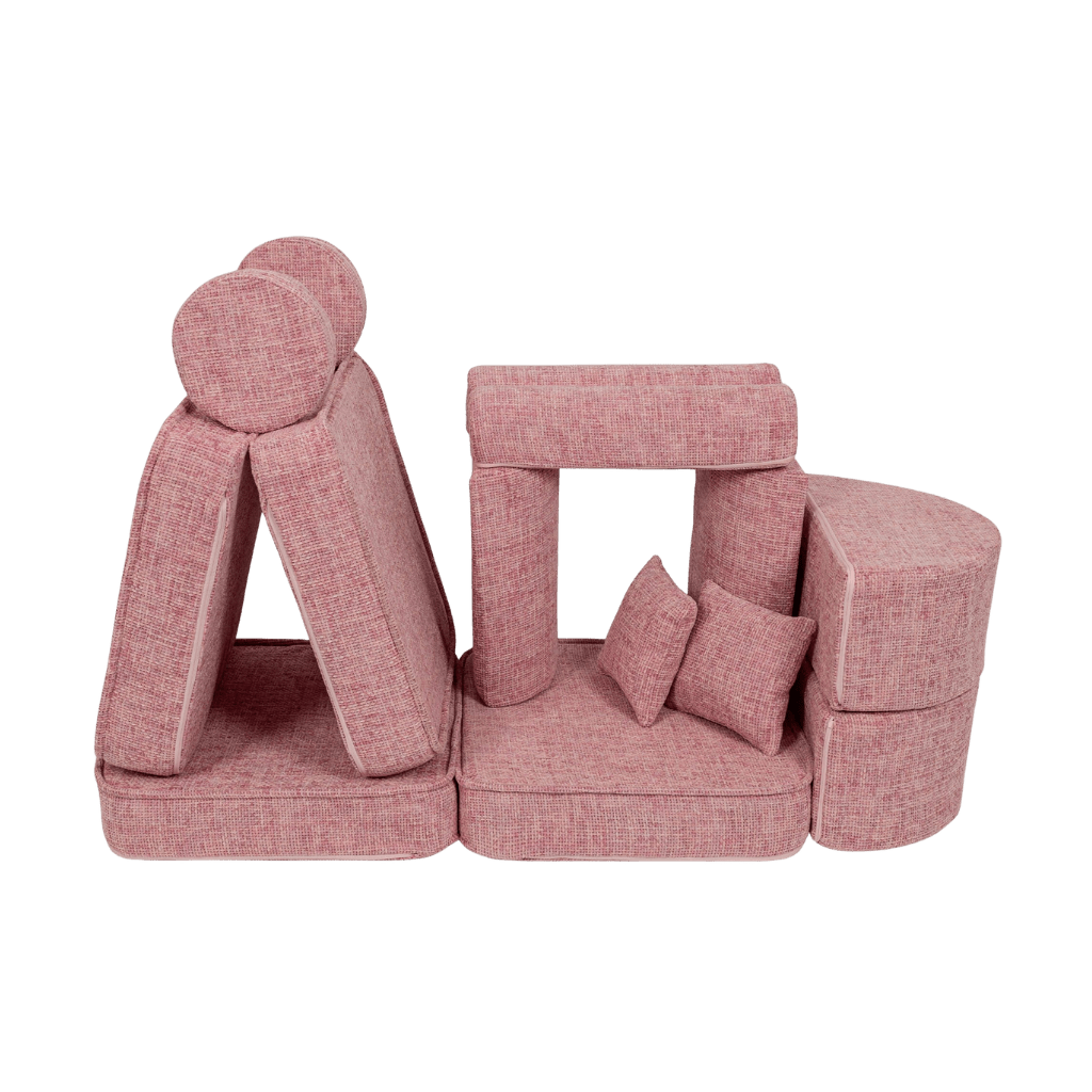 Sofá Modular Infantil Mediano - Tangle Bubblegum Pink | Decoración Tinitto – Fabricación europea