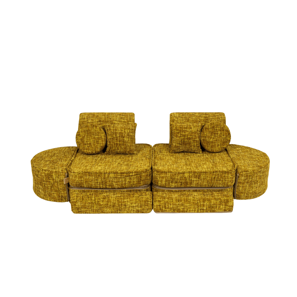 Sofá Modular Médio Infantil - Tangle Honey Mustard em | Decoração Tinitto – Fabricação europeia