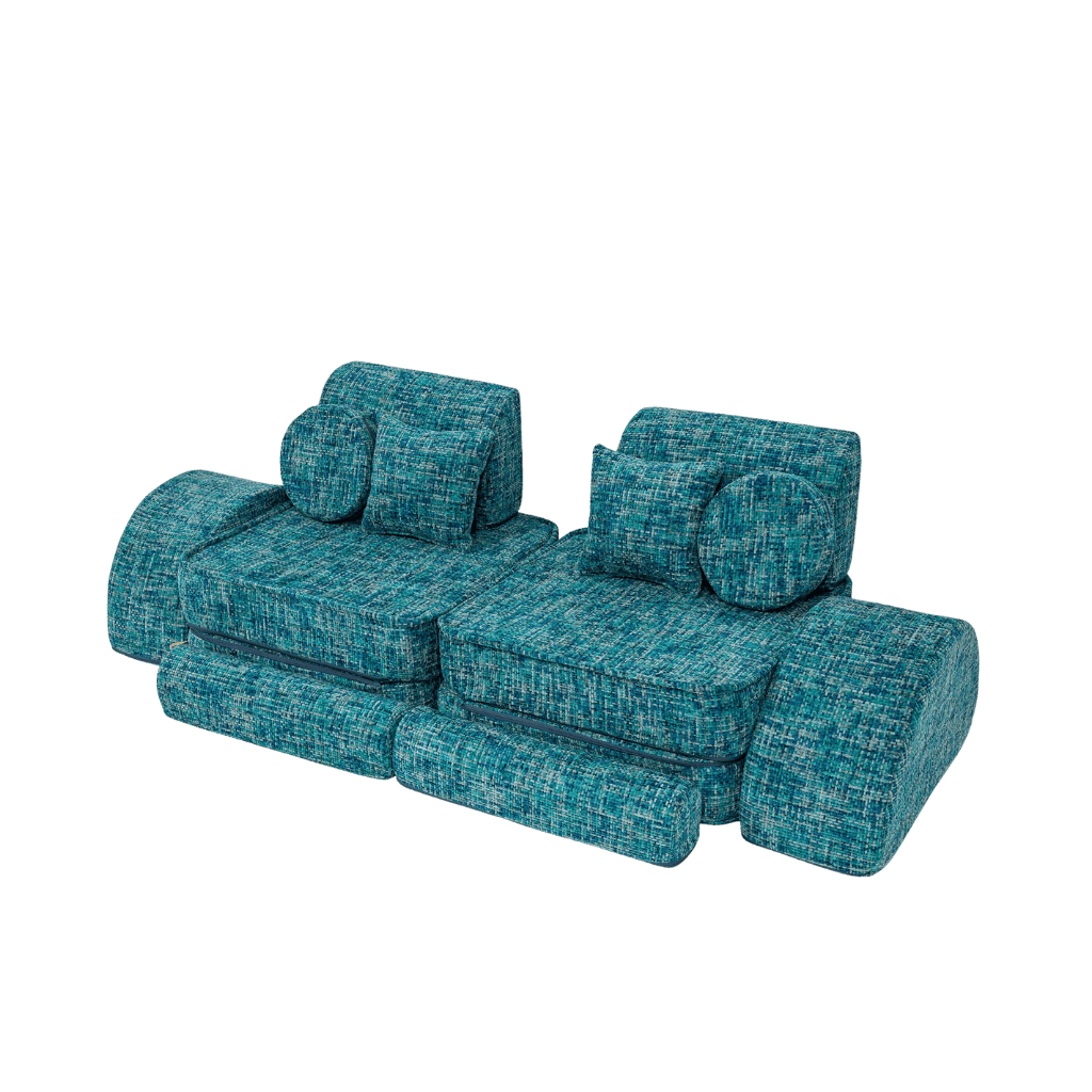 Sofá Modular Infantil Mediano - Tangle Lagoon Blue en | Decoración Tinitto – Fabricación europea