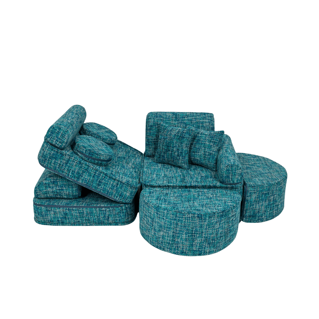 Sofá Modular Infantil Mediano - Tangle Lagoon Blue en | Decoración Tinitto – Fabricación europea