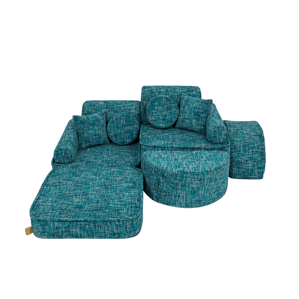 Sofá Modular Infantil Mediano - Tangle Lagoon Blue en | Decoración Tinitto – Fabricación europea