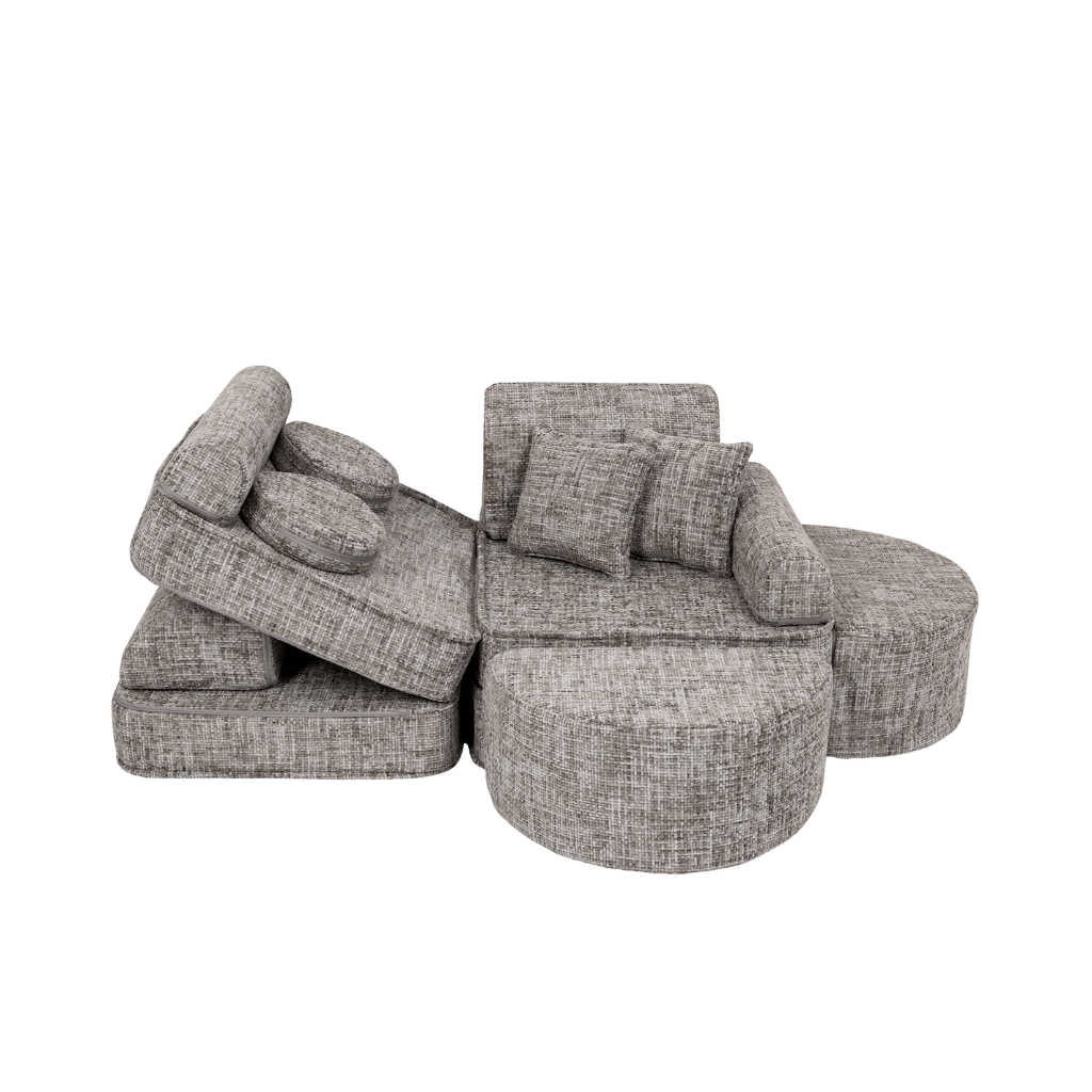 Sofá Modular Médio Infantil - Tangle Moon Cinza in | Decoração Tinitto – Fabricação europeia