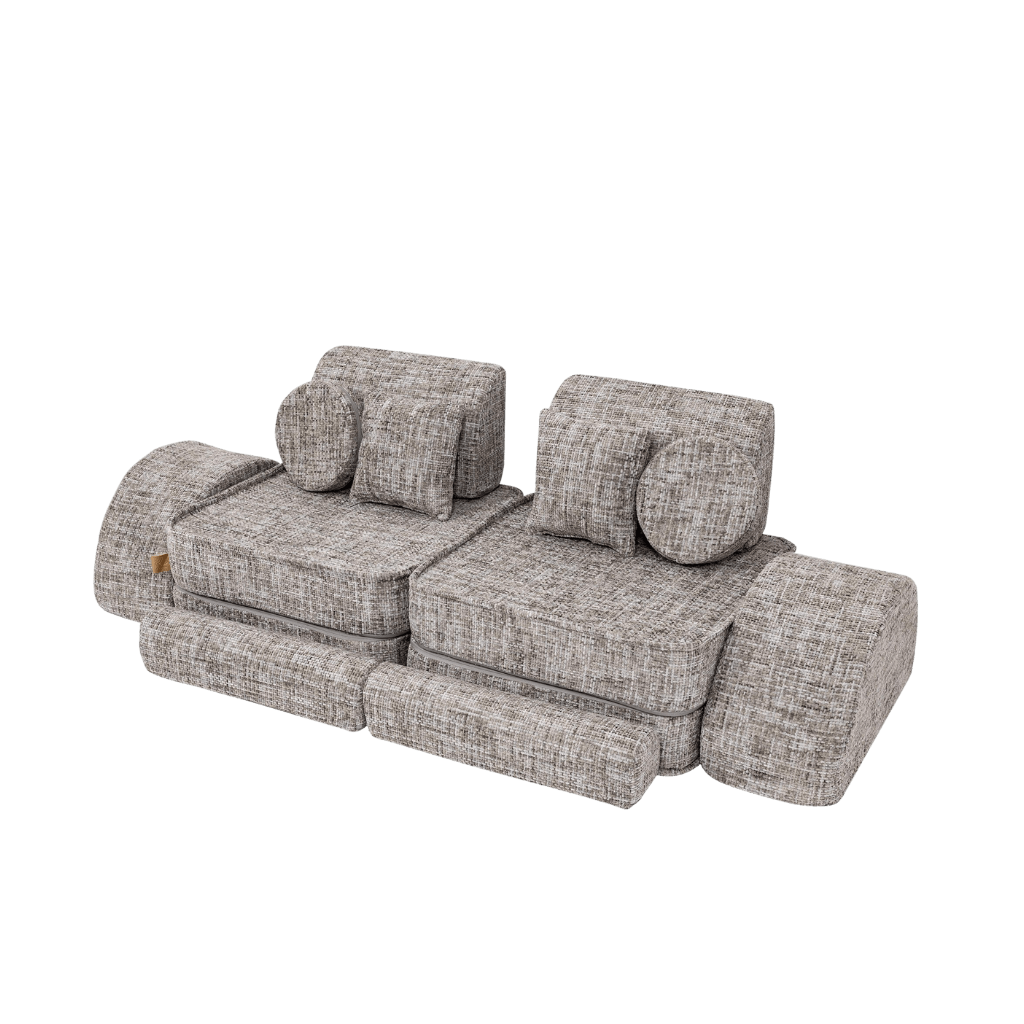 Sofá Modular Médio Infantil - Tangle Moon Cinza in | Decoração Tinitto – Fabricação europeia