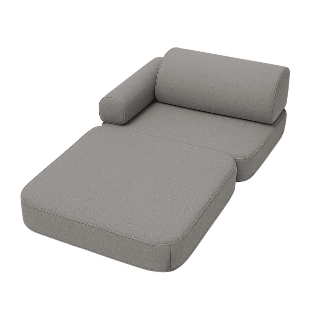 Outzy Mini sofá infantil interno/externo em veludo cotelê cinza escuro | Decoração Tinitto – Fabricação europeia