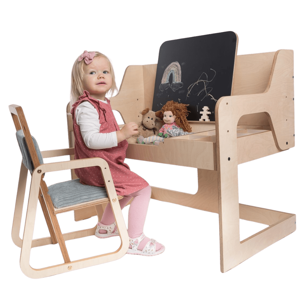 Chaise Évolutive Ergonomique "Julle" – 2 - 10 ans (Luula) - Menthe en | Motricidade Tinitto – Fabrication européenne
