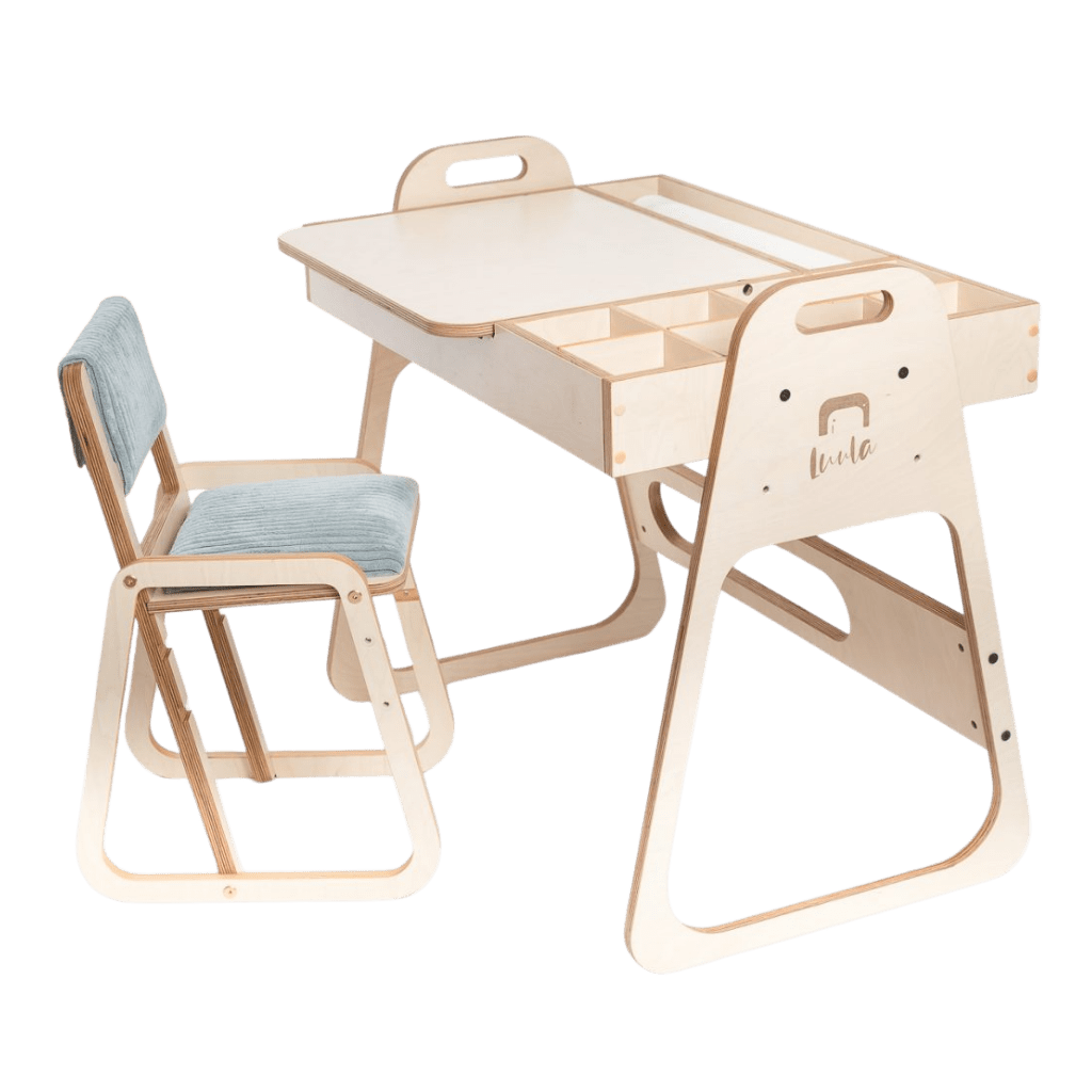 Chaise Évolutive Ergonomique "Julle" – 2 - 10 ans (Luula) - Menthe en | Motricidade Tinitto – Fabrication européenne