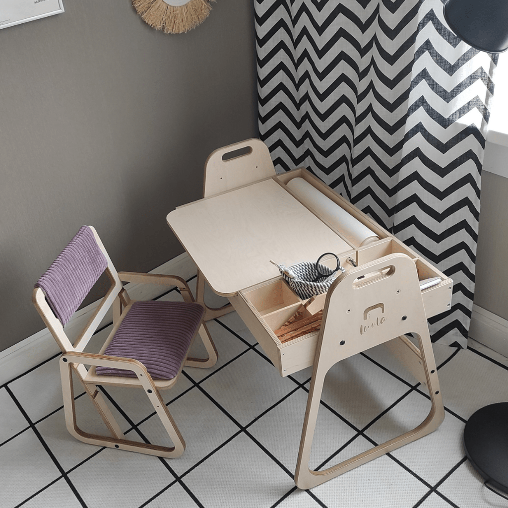 Chaise Évolutive Ergonomique "Julle" – 2 - 10 ans (Luula) - Rose Framboise en | Decoração Tinitto – Fabrication européenne