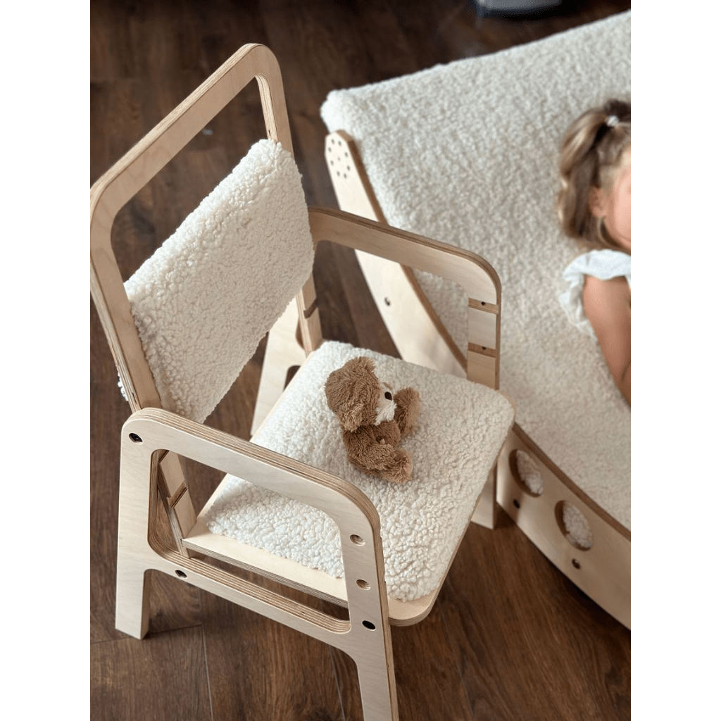 Chaise Évolutive Ergonomique "Luula" – 2 - 12 ans (Tissu Recyclé) - Vanilla Lamb en | Decoração Tinitto – Fabrication européenne