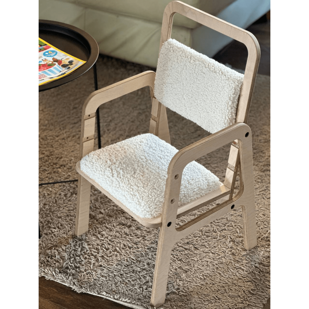 Chaise Évolutive Ergonomique "Luula" – 2 - 12 ans (Tissu Recyclé) - Vanilla Lamb en | Decoração Tinitto – Fabrication européenne