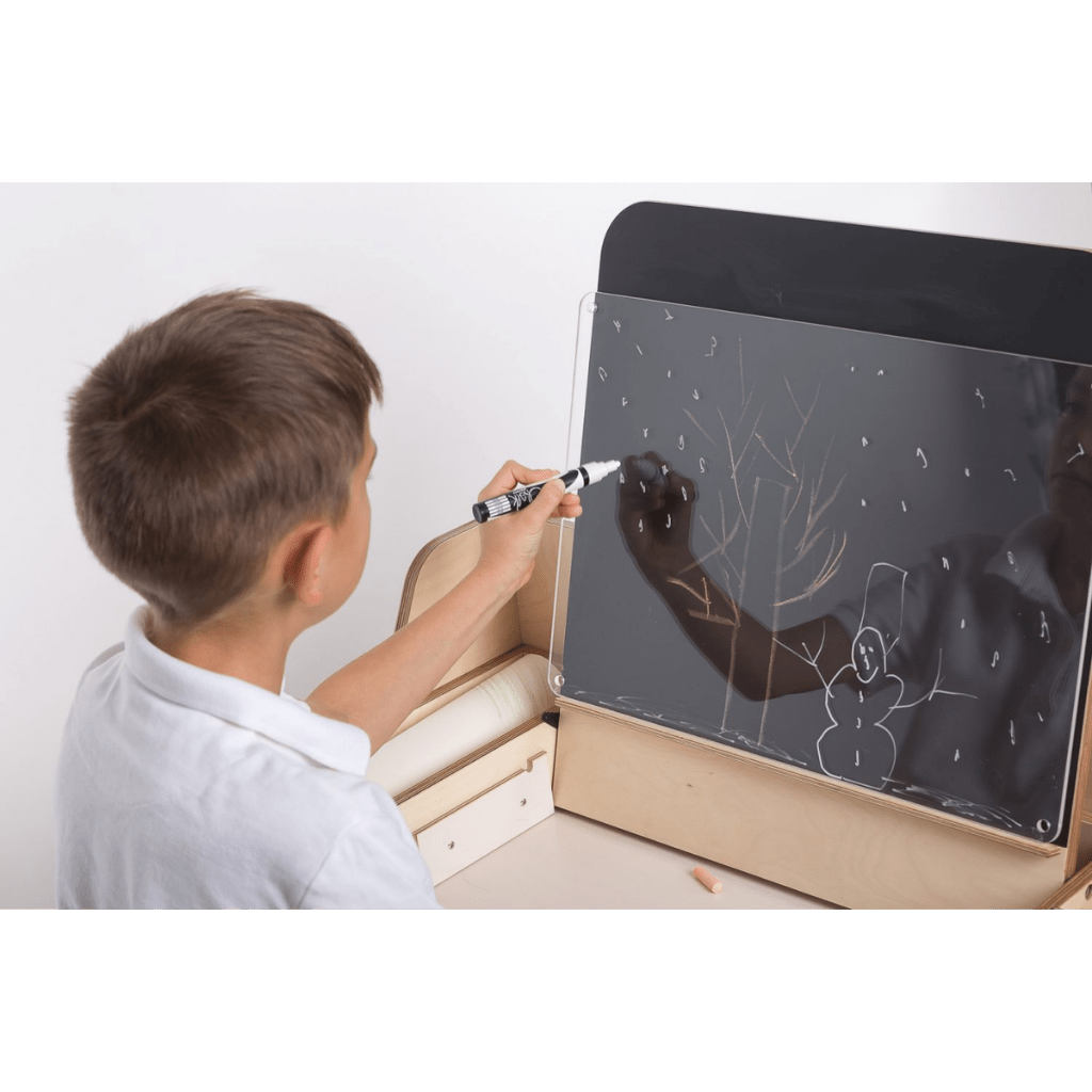 Ensemble Bureau & Chaise Évolutif "Julle" – Set Créatif & Sensoriel (2 - 10 ans) - Rose Framboise en | Decoração Tinitto – Fabrication européenne