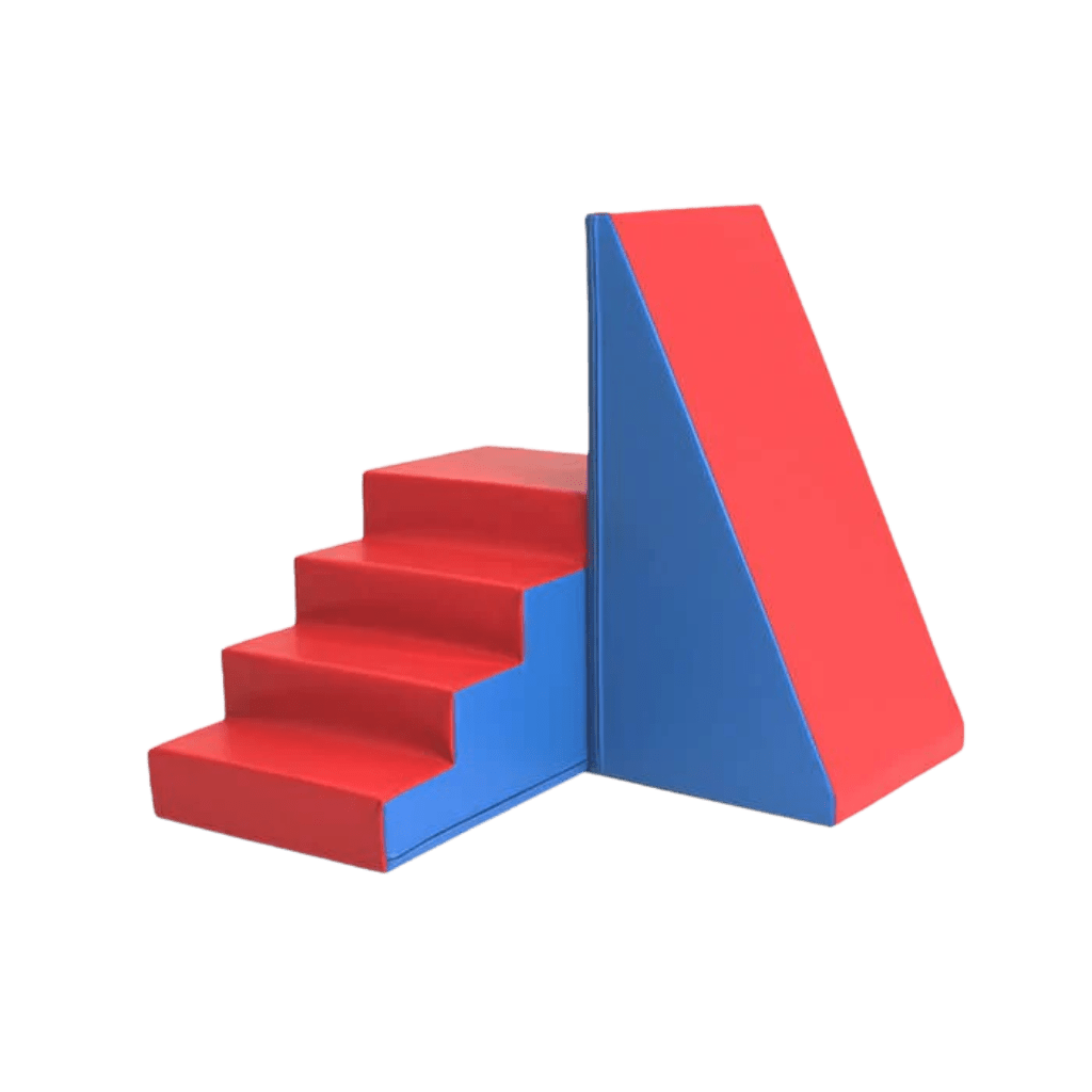 Ensemble de Jeu Souple con Marche et Toboggan - Blue Red es | Motricidade Tinitto – Fabricación europea