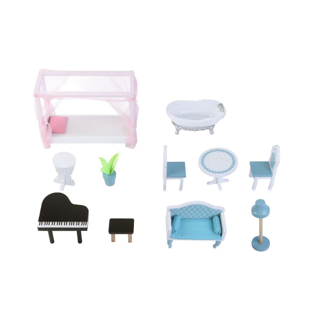 Casa de muñecas de madera Emily con LED | Decoración Tinitto – Fabricación europea