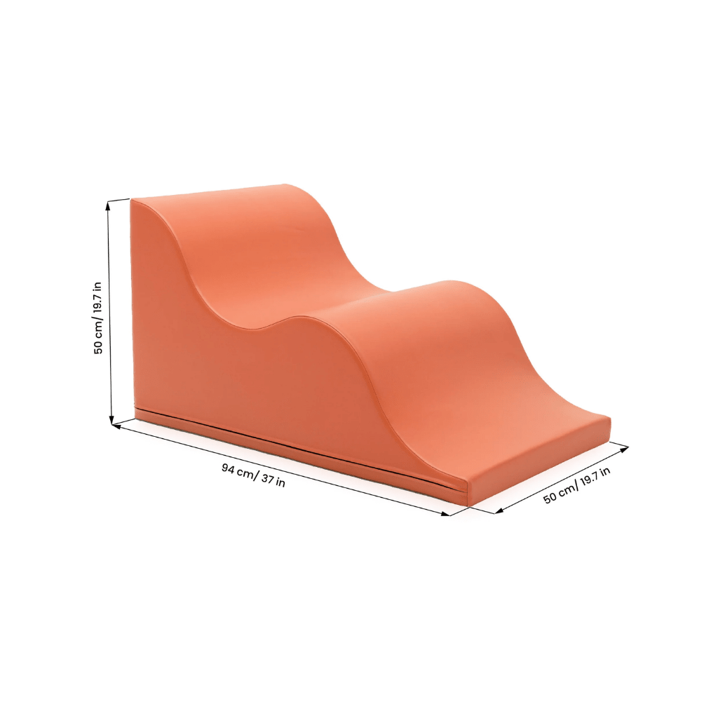 Module de Motricité "Mega Wave" – Vague d'Équilibre & Escalade (IGLU) - Rose saumon en | Motricidade Tinitto – Fabrication européenne