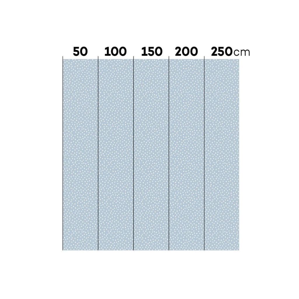 Papel de parede de bolinhas azuis suaves | móveis Tinitto – Fabricação europeia