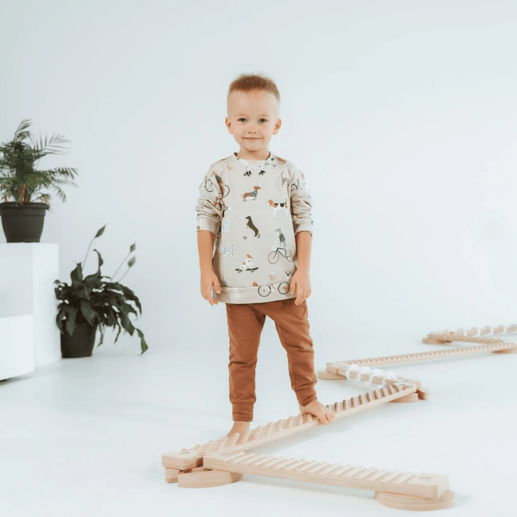 Parcours d'Équilibre Montessori TIPITOO® - Mini Corde blanche en Non verni | Motricidade Tinitto – Fabrication européenne