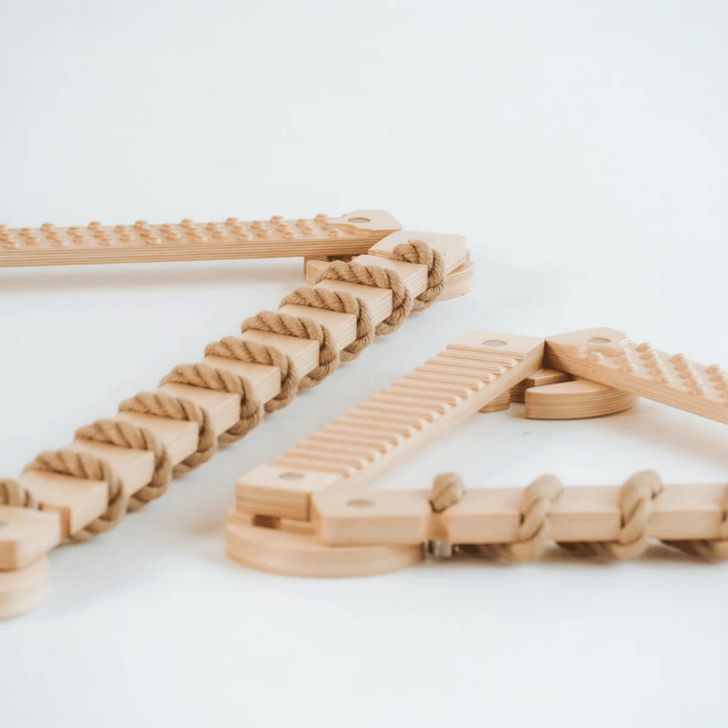 Parcours d'Équilibre Montessori TIPITOO® - Mini Corde de jute en Blanc | Motricidade Tinitto – Fabrication européenne