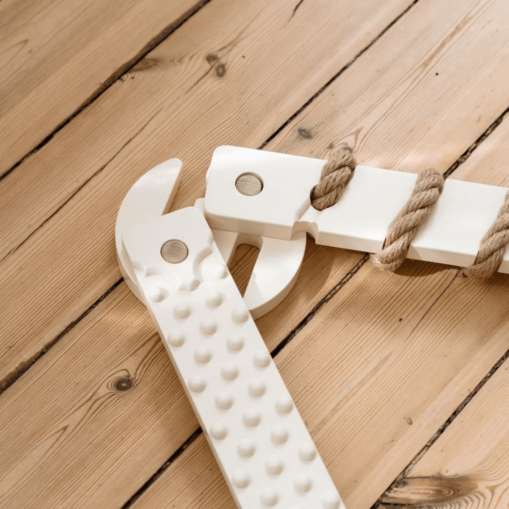 Parcours d'Équilibre Montessori TIPITOO® - Mini Corde de jute en Blanc | Motricidade Tinitto – Fabrication européenne