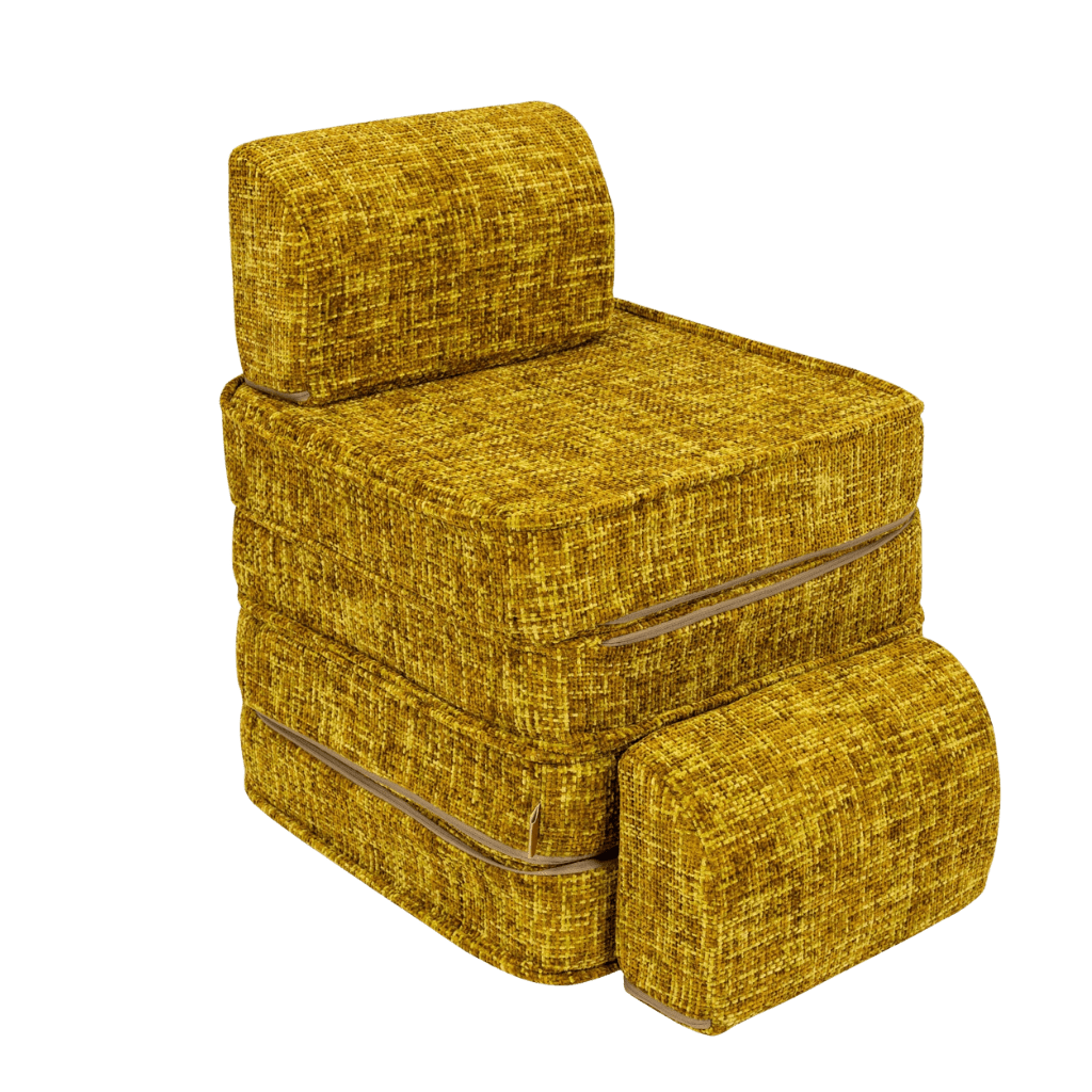 Small Modular Sofa for Children - Tangle Honey Mustard in | Decoration Tinitto – European manufacturing