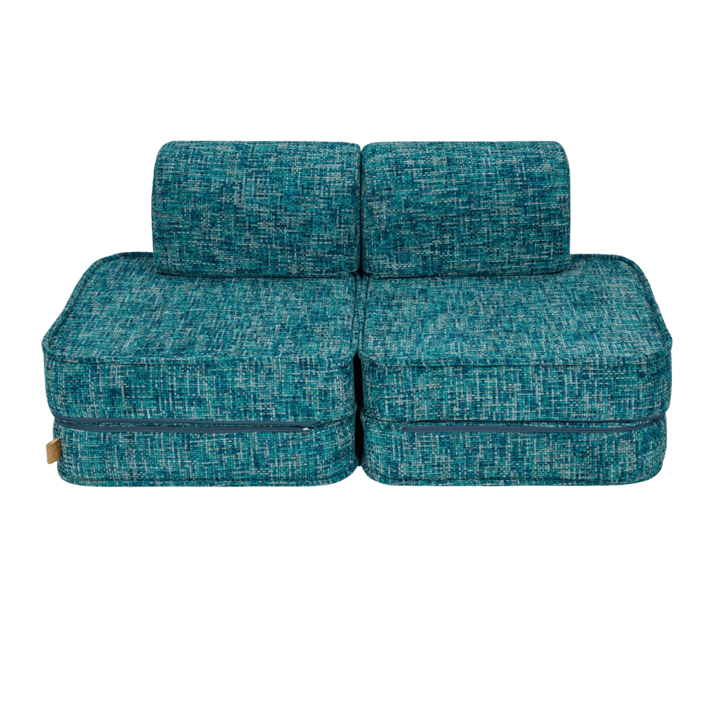 Sofá modular pequeno para crianças - Tangle Lagoon Azul em | Decoração Tinitto – Fabricação europeia