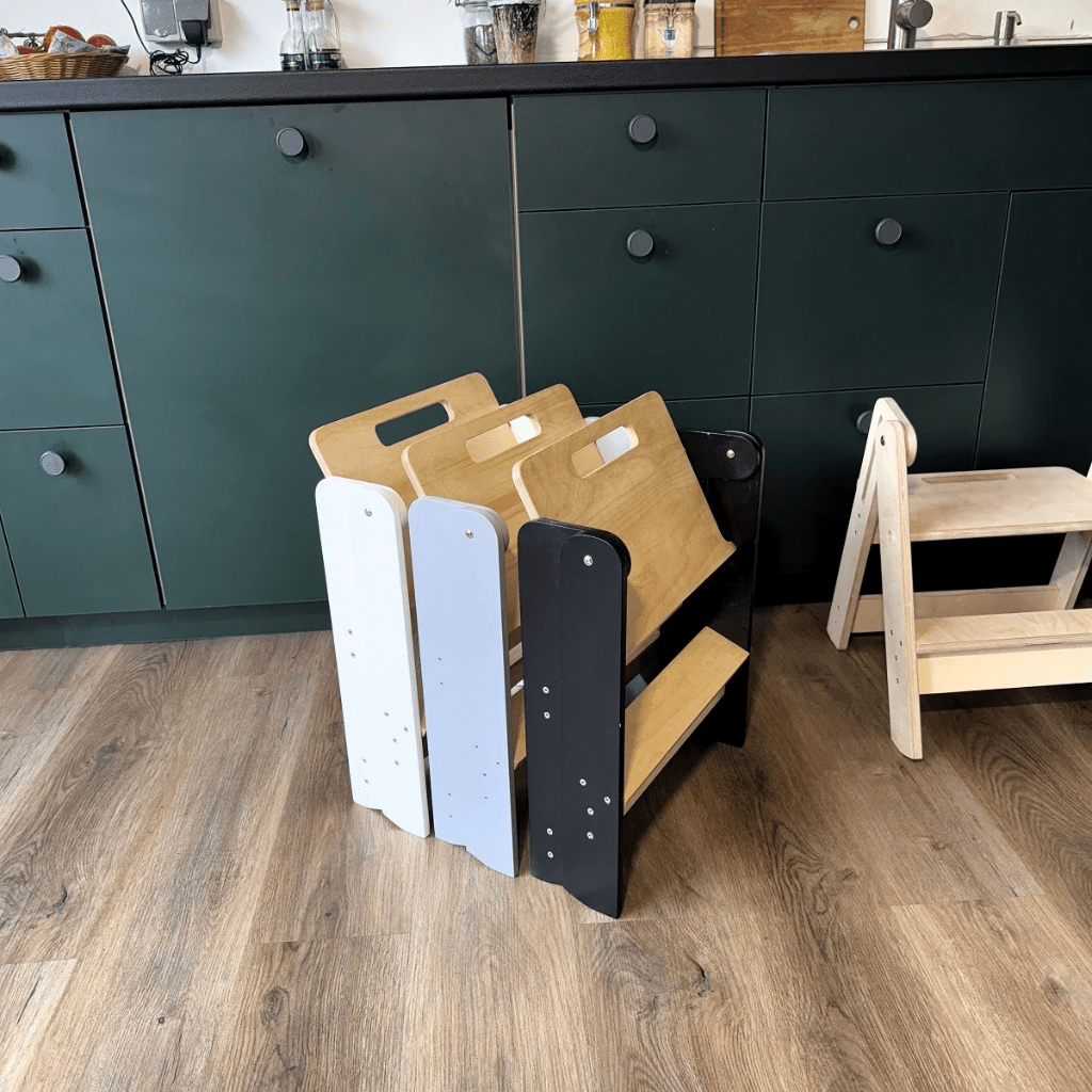 Taburete Infantil Pequeño de Madera en Madera Natural | Motricidade Tinitto – Fabricación europea