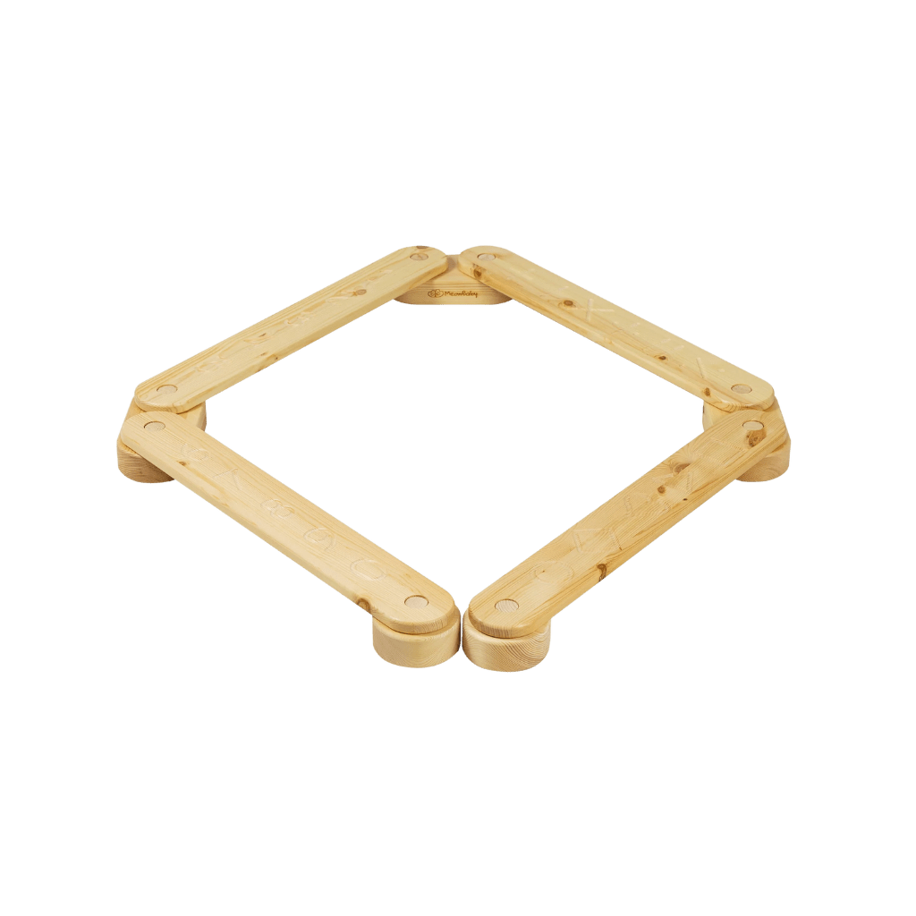 tabla de equilibrio Montessori en Madera - 4 Elementos en Madera Natural | Motricidade Tinitto – Fabricación europea