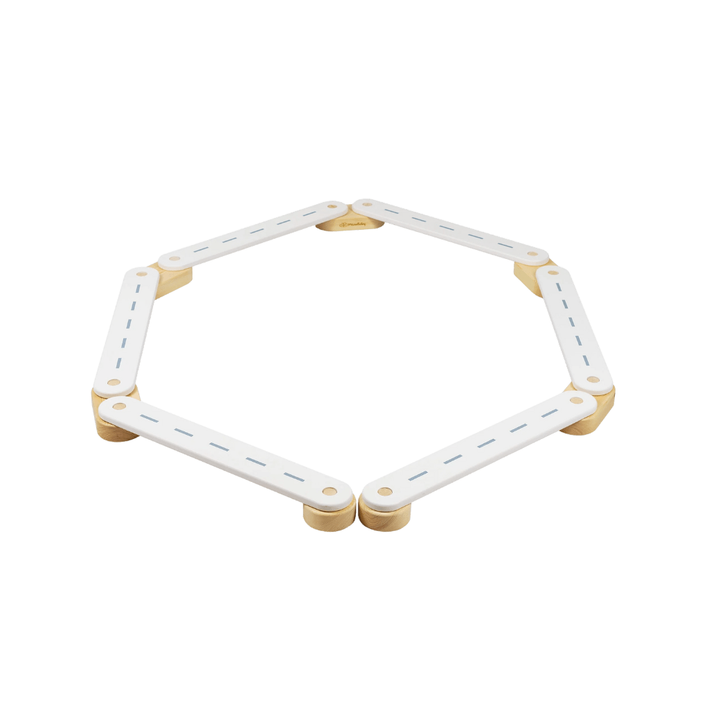 Quadro de equilíbrio Montessori em Madeira - 6 Elementos em Branco | Motricidade Tinitto – Fabricação europeia