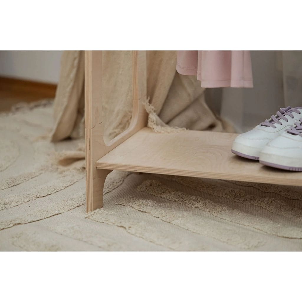 Design de Rack para Roupas Infantis em Madeira Natural | móveis Tinitto – Fabricação europeia