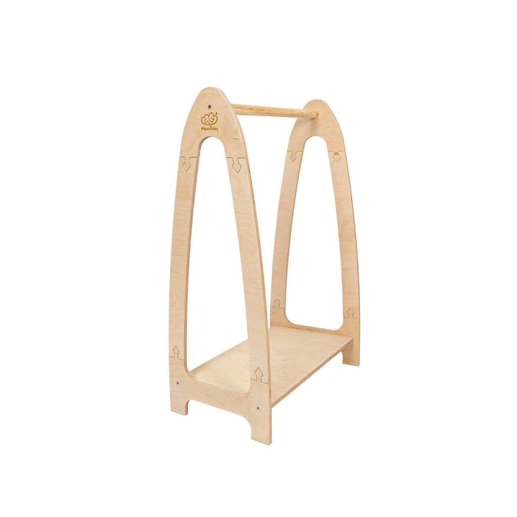 Design de Rack para Roupas Infantis em Madeira Natural | móveis Tinitto – Fabricação europeia