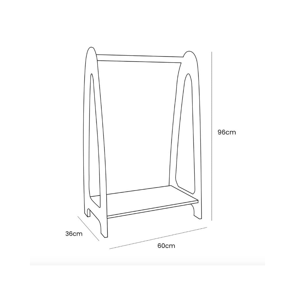 Design de Rack de Roupas Infantis em Branco | móveis Tinitto – Fabricação europeia