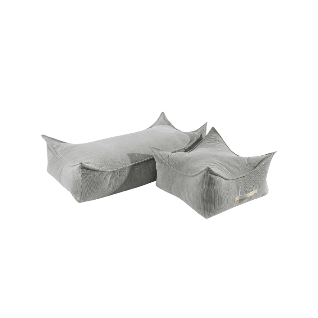 Kids pouf Square in Velours Côtelé in RosyBrown | Decoration Tinitto – European manufacturing