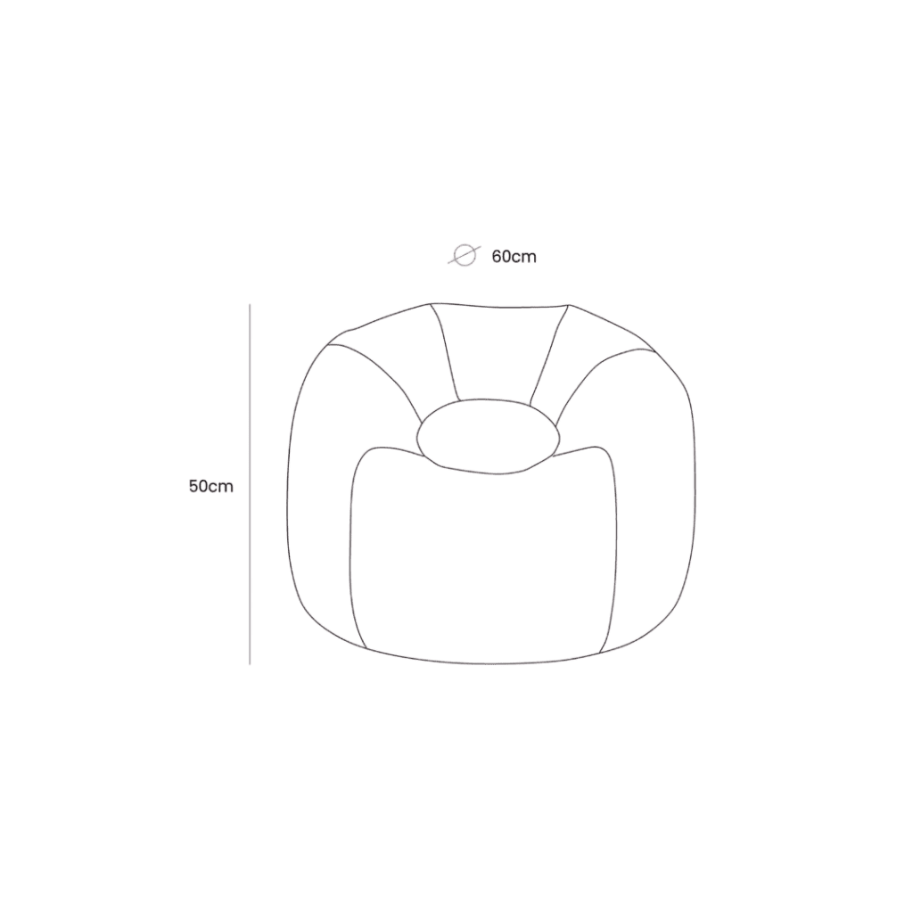 Kids pouf Floreo – Soft and Ergonomic Design in Beige | Decoration Tinitto – European manufacturing