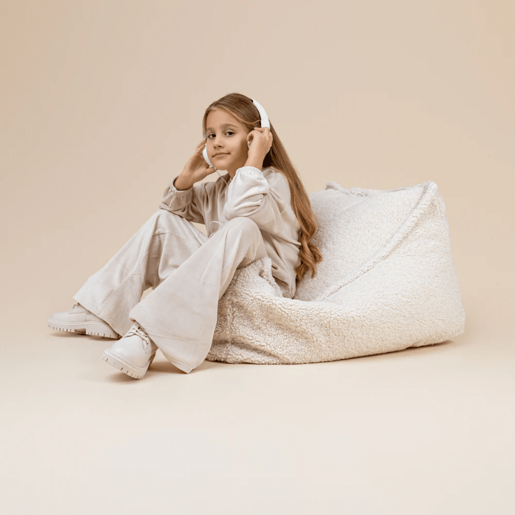 Pouf "Sako" Bearly – MeowBaby - Gris en | Conforto Tinitto – Fabrication européenne