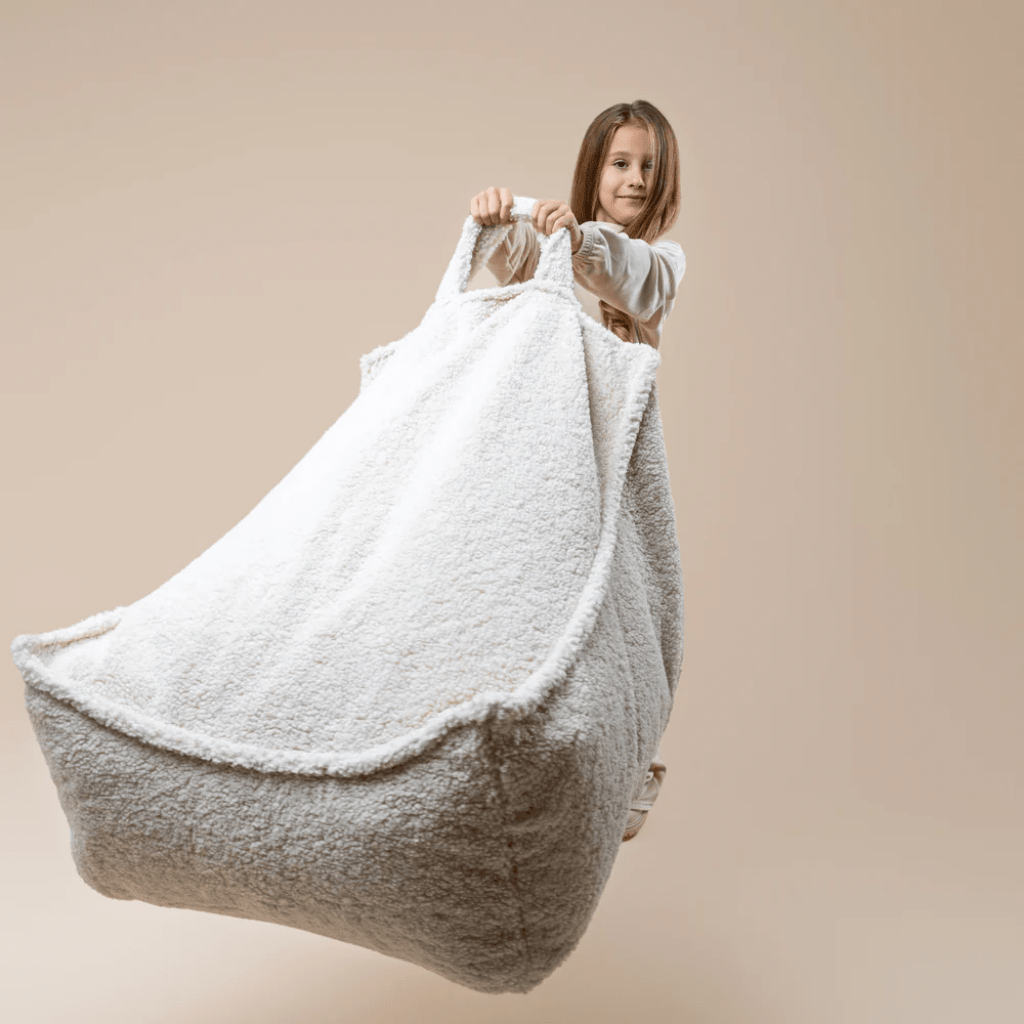 Pouf "Sako" Bearly – MeowBaby - Gris en | Conforto Tinitto – Fabrication européenne