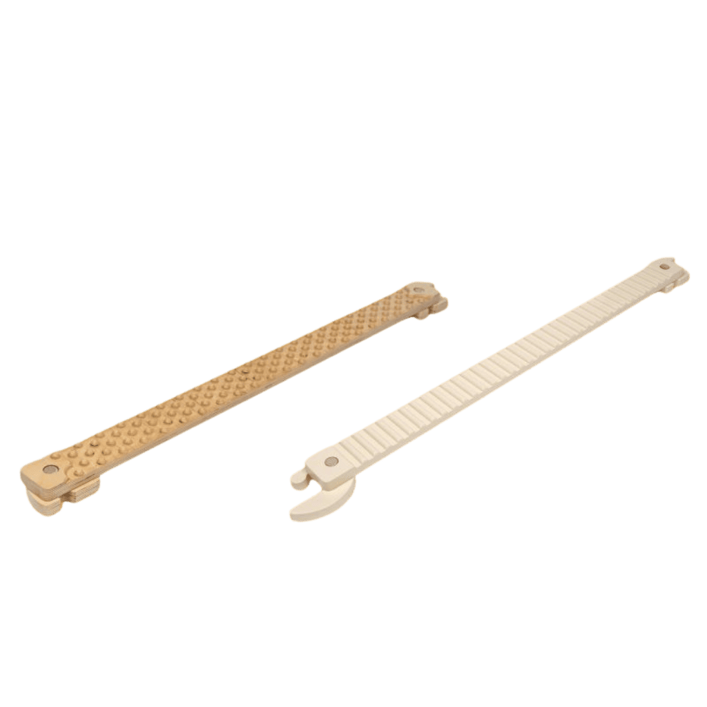 Trave de equilíbrio dupla face com pontas TipiToo® Solo em Madeira Natural | Motricidade Tinitto – Fabricação europeia