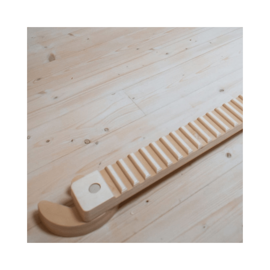 Trave de equilíbrio única dupla face com pontas Solo TipiToo® em branco | Motricidade Tinitto – Fabricação europeia