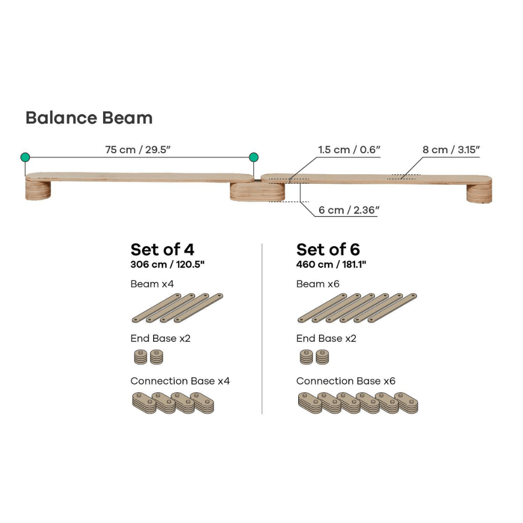 Poutres d'Équilibre Modulables "Balance Beam" – Parcours de Motricité (leg&go) en | Motricidade Tinitto – Fabrication européenne