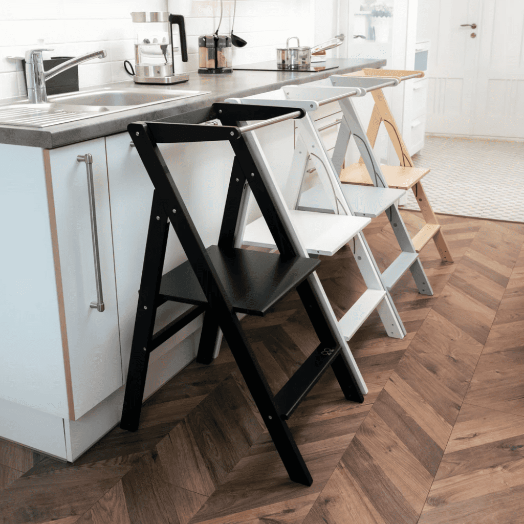 STEP'n'FOLD • Torre de observación plegable Altura regulable en Burlywood | Motricidade Tinitto – Fabricación europea