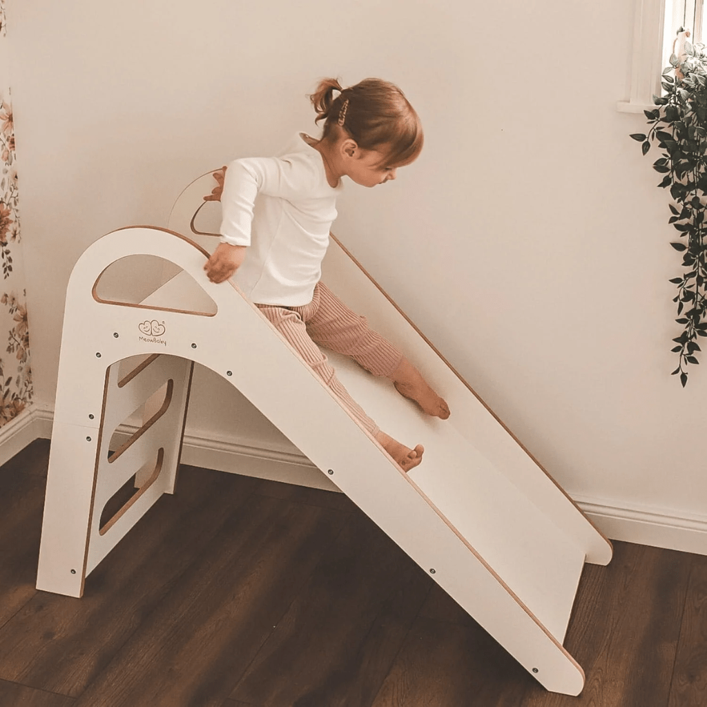 Tobogán de madera escandinavo para niños, 87 x 46 cm | Motricidade Tinitto – Fabricación europea