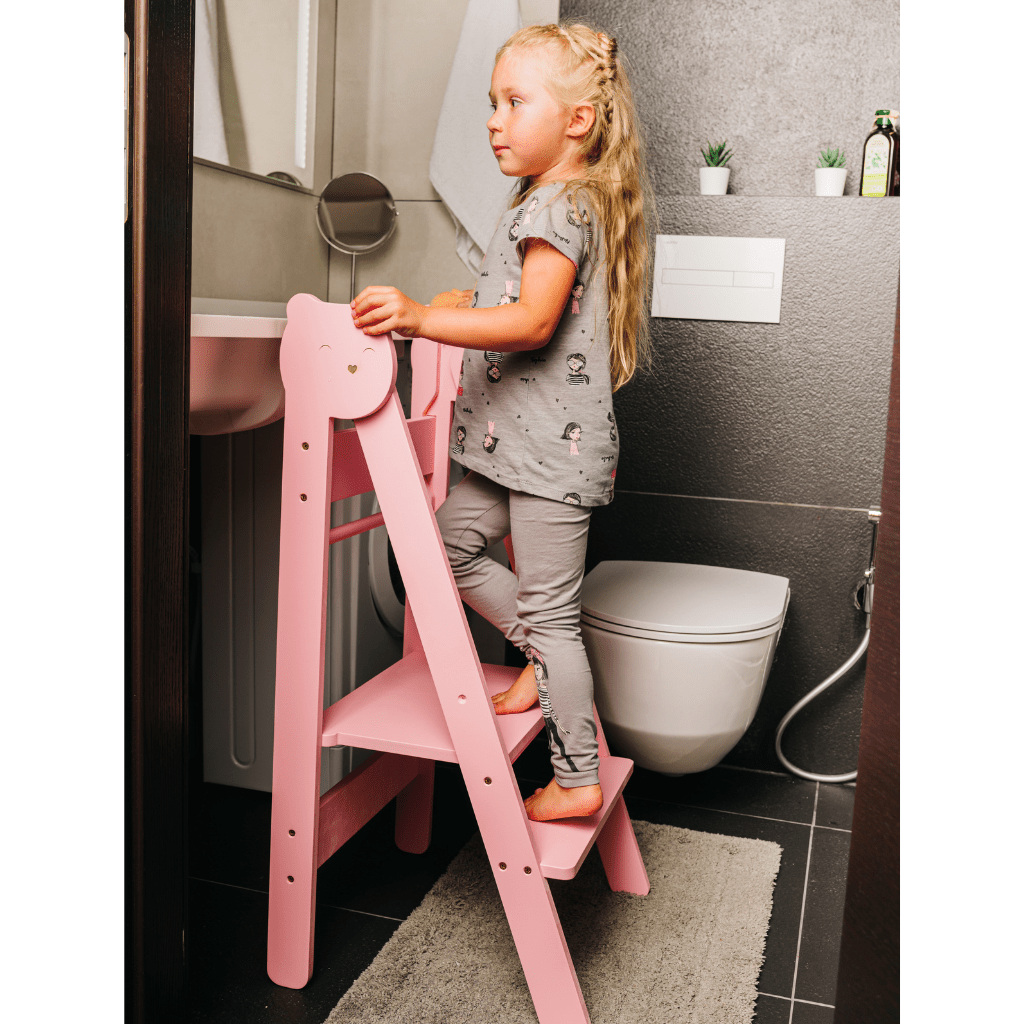 Tour d’Observation Montessori Compacte et Sécurisée en Pink | Motricidade Tinitto – Fabrication européenne